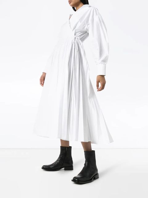 Valentino Garavani wrap pleated shirt dress - White - zdjęcie produktu nr 2