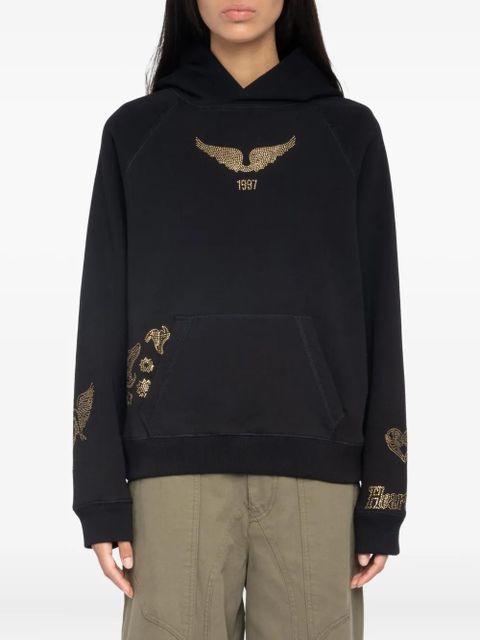 Zadig&Voltaire crystal-embellished hoodie - Black - zdjęcie produktu nr 2