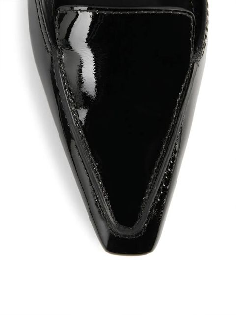 TOTEME patent loafer pumps - Black