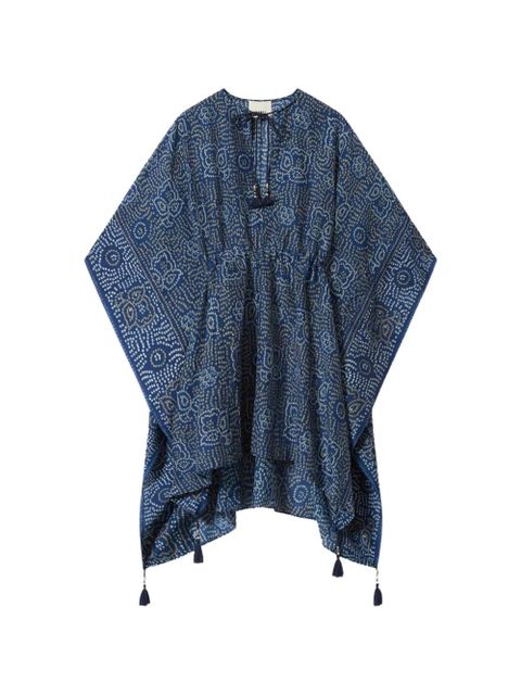 ISABEL MARANT LORELIZ tassel patterned cover-up - Blue - zdjęcie produktu nr 1