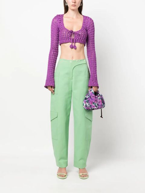 Moschino open-knit cropped top - Purple - zdjęcie produktu nr 2