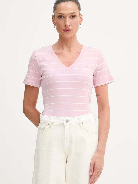 Tommy Hilfiger t-shirt damski bawełniany - zdjęcie produktu nr 2