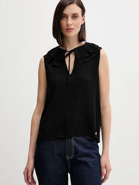 Pedro del Hierro top damska kolor czarny gładka 4532376 - zdjęcie produktu nr 1