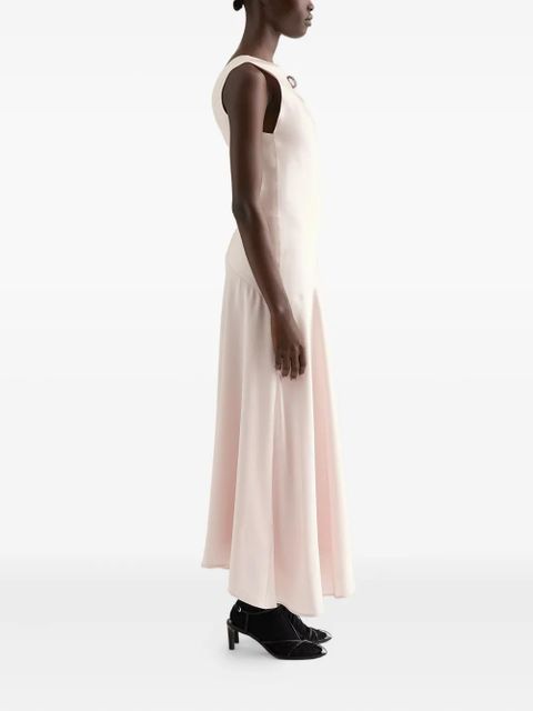 Jil Sander jewel bow flared evening dress - Pink