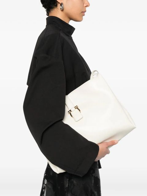 Ferragamo buckle leather satchel - Neutrals - zdjęcie produktu nr 2