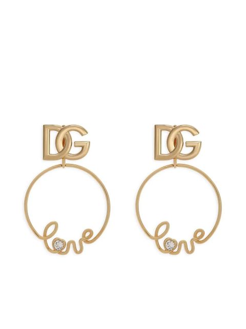 Dolce & Gabbana DG-logo clip-on hoop earrings - Gold - zdjęcie produktu nr 1