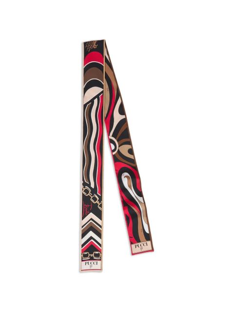 PUCCI Istrice Marmo-print silk scarf - Black - zdjęcie produktu nr 1