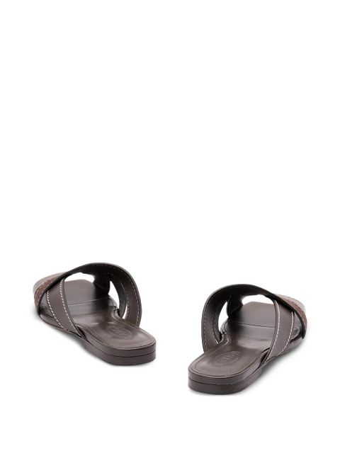 Tod's cross-straps flat sandals - Brown
