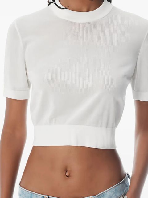 Alexander Wang short-sleeved cropped top - White