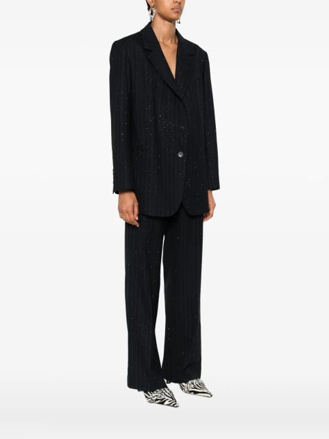 SANDRO pinstripe metallic blazer - Blue