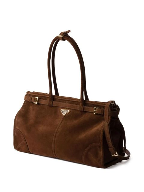 Prada large Bonnie tote bag - Brown