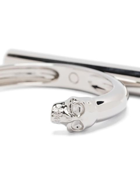 Alexander McQueen short cross-bar bracelet - Silver