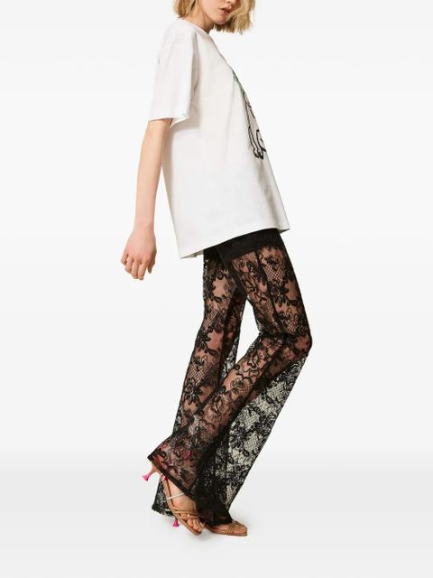 TWINSET lace trousers - Black