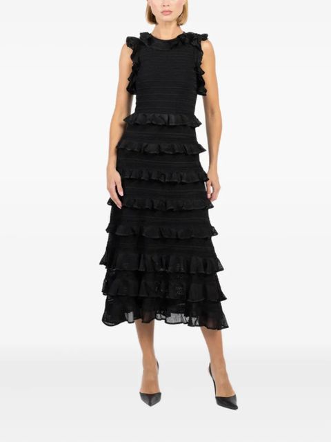 ZIMMERMANN tiered ruffle midi dress - Black - zdjęcie produktu nr 2