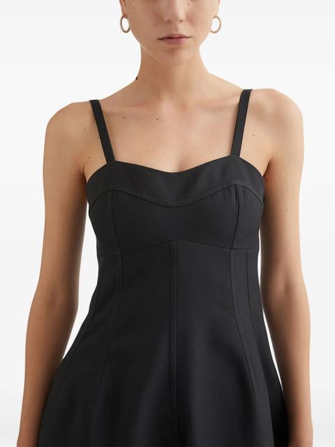 Jil Sander bustier-style midi dress - Black