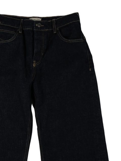 Free People button-fastening boyfriend jeans - Blue