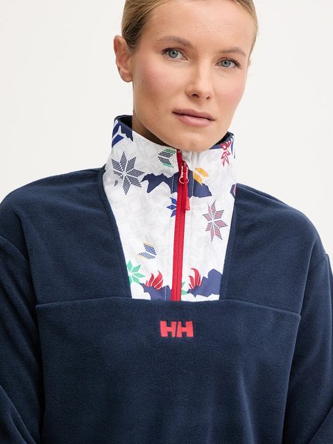 Helly Hansen bluza polarowa DAYBREAKER damska kolor granatowy z aplikacją 49561