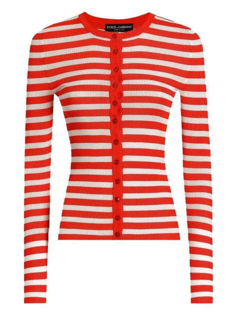 Dolce & Gabbana striped cardigan - Red - zdjęcie produktu nr 1