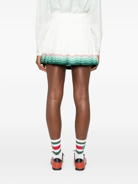 Casablanca pleated mini skirt - White