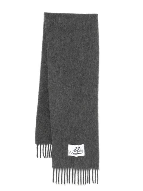 Marni logo-patch scarf - Grey - zdjęcie produktu nr 1