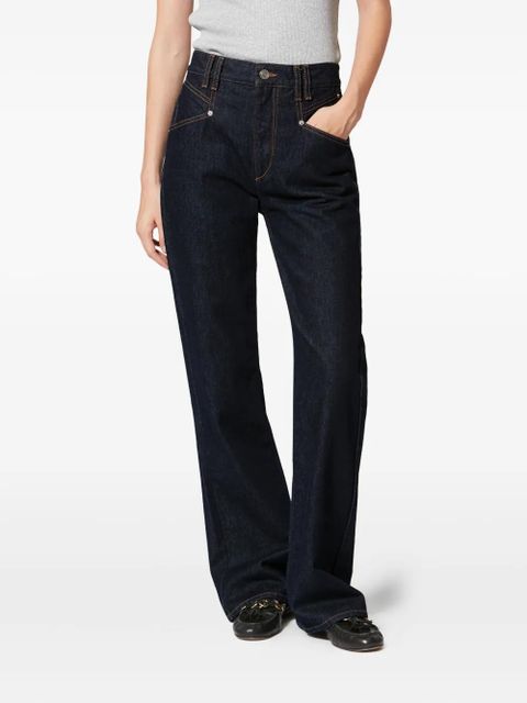 ISABEL MARANT Belvia pocket flared jeans - Blue