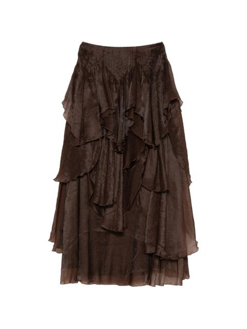 Aje Leigh tiered maxi skirt - Brown - zdjęcie produktu nr 1