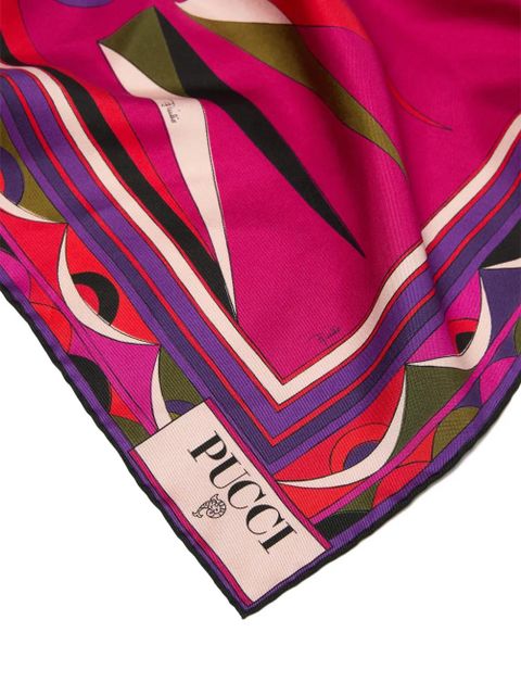 PUCCI Hawaii-print carre scarf - Pink - zdjęcie produktu nr 1