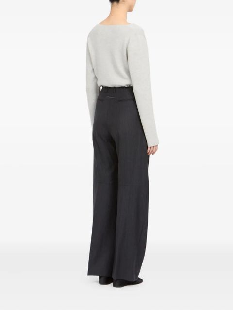 MM6 Maison Margiela pinstripe frayed trousers - Grey