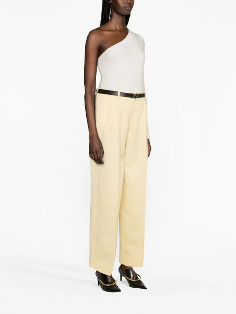 Jil Sander regular butter wool trousers - Yellow - zdjęcie produktu nr 2