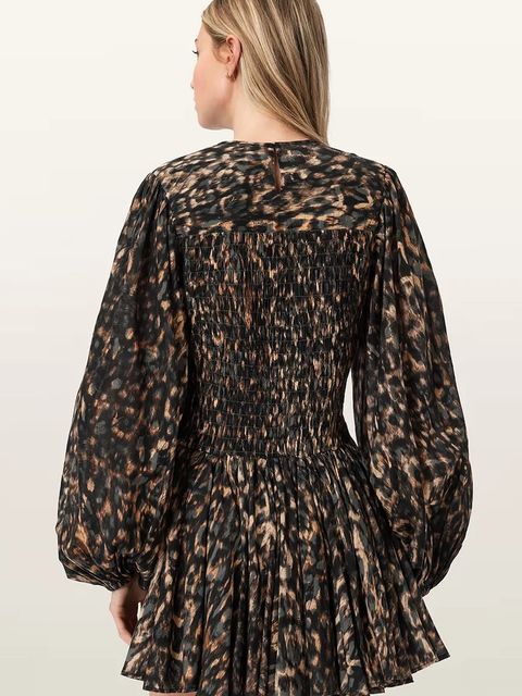 AllSaints sukienka rozkloszowana bawełniana CHIA - zdjęcie produktu nr 1