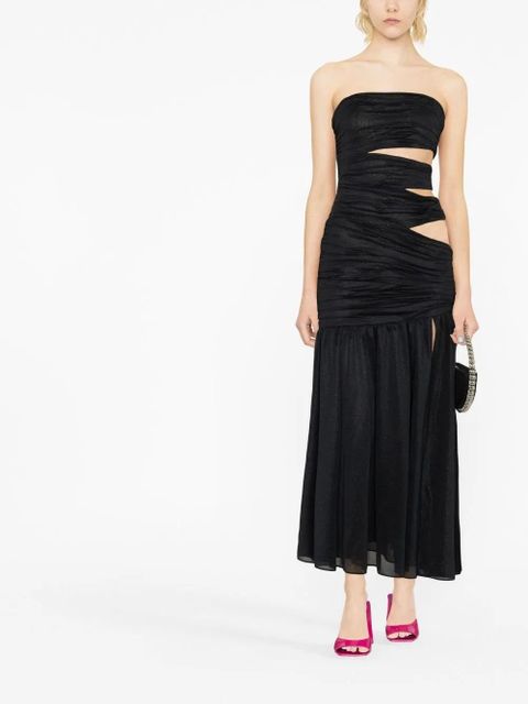 ROTATE BIRGER CHRISTENSEN cut-out ruched dress - Black