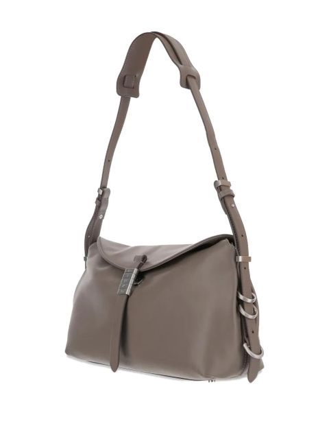 PINKO flap-closure leather shoulder bag - Grey
