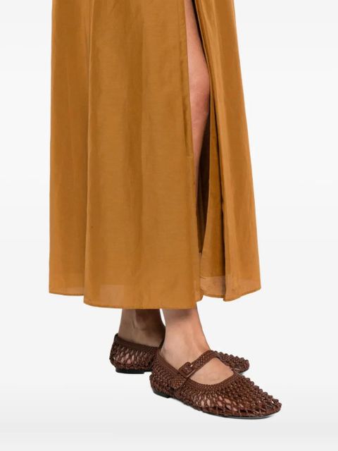 LouLou de Saison Carmen split-front midi skirt - Brown