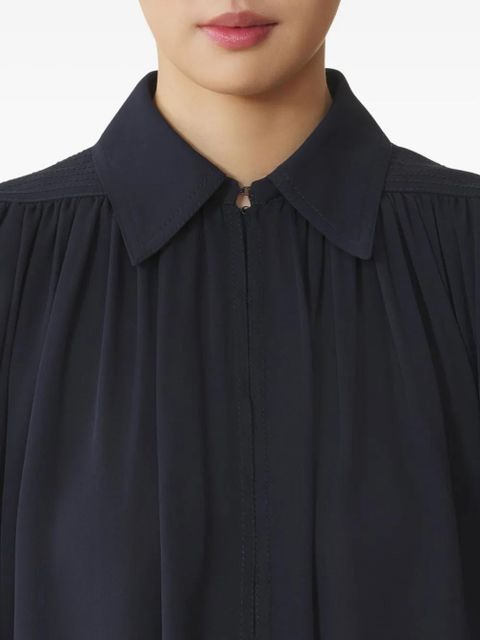 Lanvin pleated-panel short-sleeve top - Black