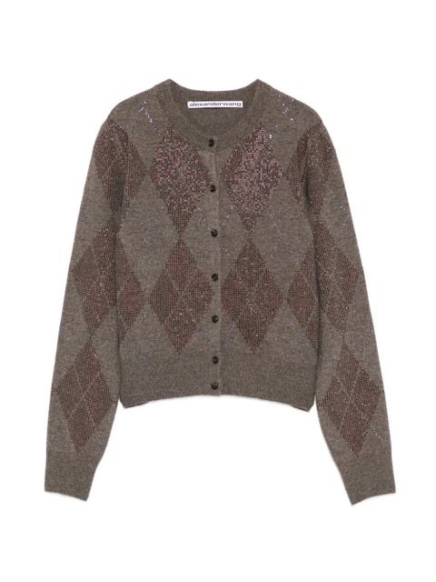 Alexander Wang crystal-embellished cardigan - Brown - zdjęcie produktu nr 1
