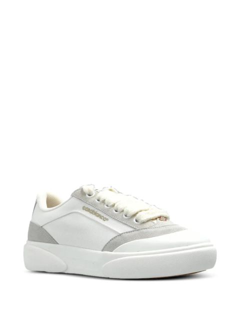 Casablanca suede-panel lace-up sneakers - White