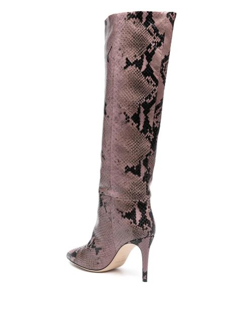 Paris Texas 90mm crocodile-embossed boots - Purple - zdjęcie produktu nr 2