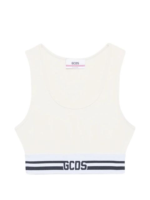 GCDS logo-detail crop top - White - zdjęcie produktu nr 1