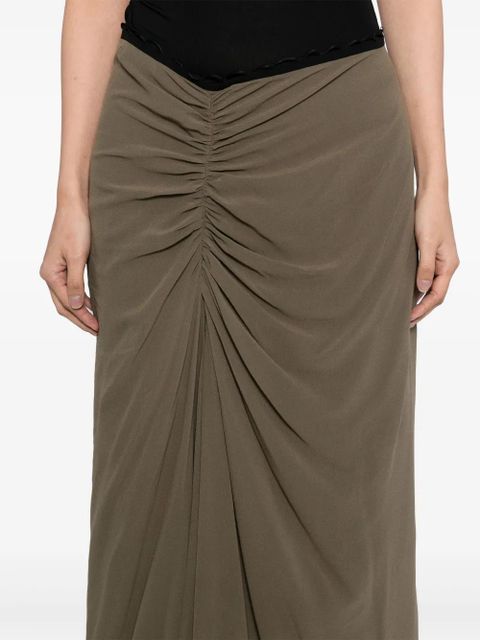 Christopher Esber lace-crimped skirt - Green