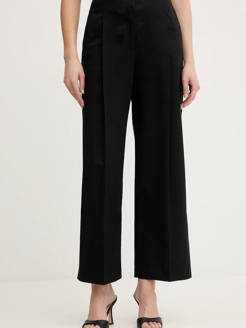 BOSS spodnie damskie kolor czarny proste high waist 50551913 - zdjęcie produktu nr 1