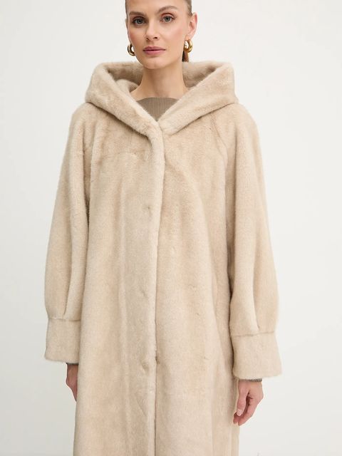 Luisa Spagnoli płaszcz kolor beżowy 542439