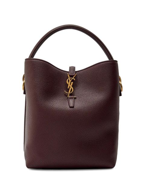 Saint Laurent logo bucket bag - Brown - zdjęcie produktu nr 1