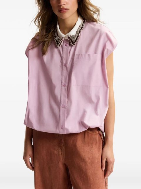 Essentiel Antwerp bead-embellished shirt - Pink