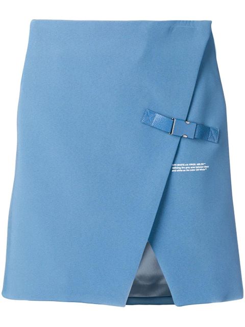 Off-White wrap-front miniskirt - Blue - zdjęcie produktu nr 1