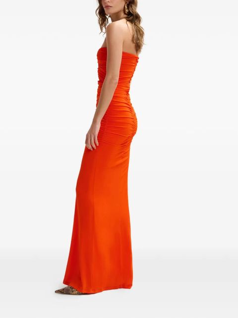 Essentiel Antwerp strapless ruched maxi dress - Orange
