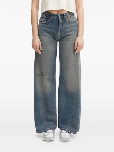 MM6 Maison Margiela faded-wash wide-leg jeans - Blue - zdjęcie produktu nr 1