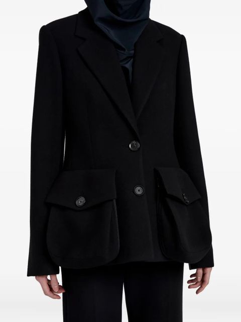 Proenza Schouler flap-pockets buttoned blazer - Black