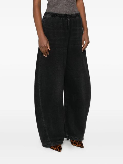 Alexander Wang elasticated-waist wide-leg trousers - Black
