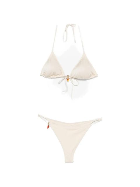 MC2 Saint Barth Lezzy charm-embellished bikini - Neutrals - zdjęcie produktu nr 1