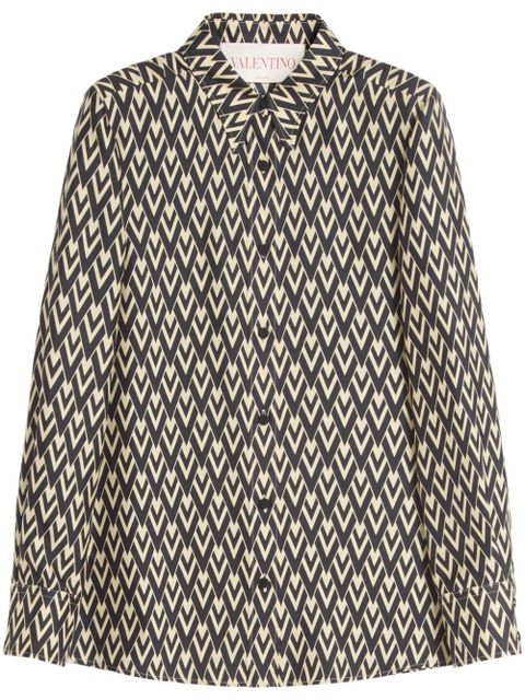Valentino Garavani Toute La V twill shirt - Black